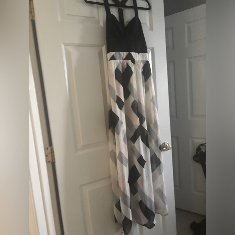 Maxi dress with slip attached